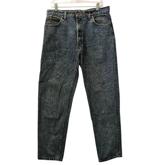Vtg Levis Jeans 550 Mens sz 35x31 Relaxed Fit Tapered‎ Leg Blue Denim USA Grunge