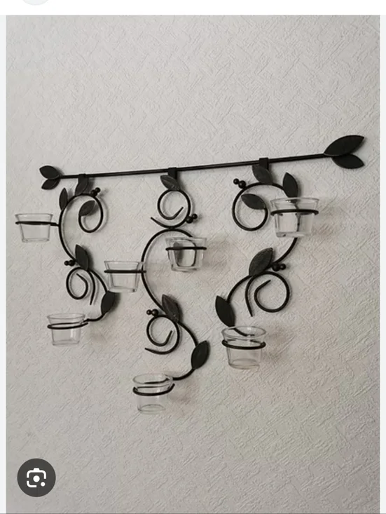 PartyLite Verona Scroll Leaf Wall Votive Sconce. Comes With Sconses And Candles