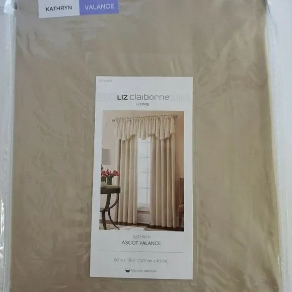 Liz Claiborne Ascot Valance curtain Gold Jewels