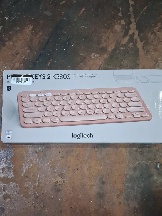 Logitech Pebble Keys 2 K380 Wireless Keyboard - Blush Pink with White Keys