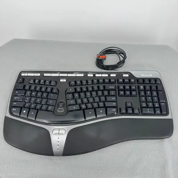 Microsoft Natural Ergonomic Keyboard 4000 v1.0 Model KU-0462 USB Tested