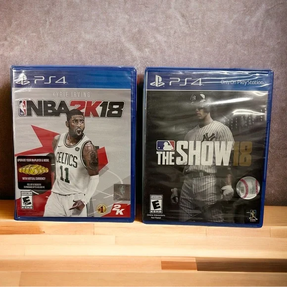 Two PS4 Games Sony PlayStation 4 2018 Basketball and Baseball New sealed