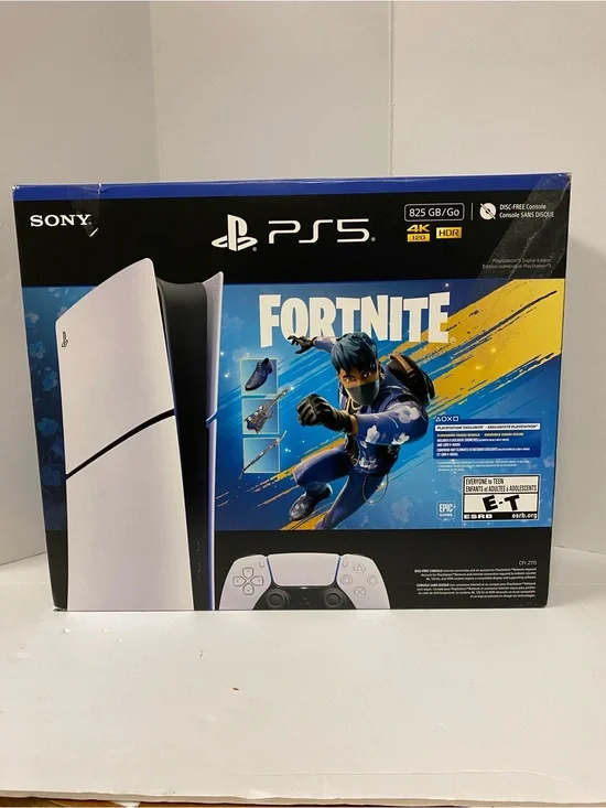 Sony PS5 Fortnite flowering chaos bundle Digital 825GB new in open box, WHITE