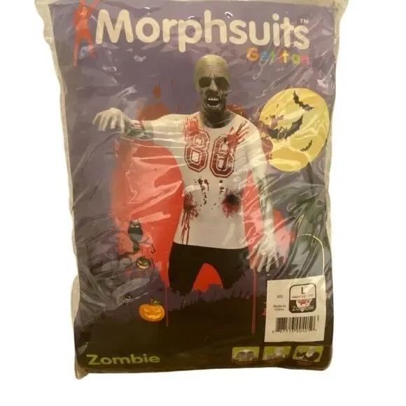 Halloween Zombie Athlete Jock Morphsuit Costume Discontinued Design NOS Adult L