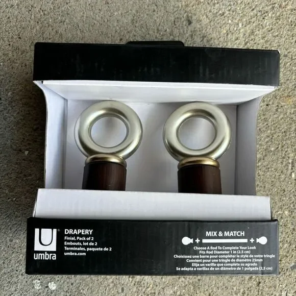 Umbra Drapery Mix & Match Ring Finals Pack Of 2 *New*