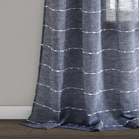 Lush Decor Farmhouse Textured Sheer 84
