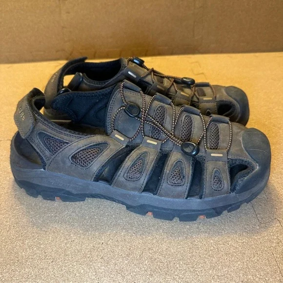 Skechers Louden Men Brown Fisherman Sandals Trail Hiking Shoes 204111 CHOC Sz 9