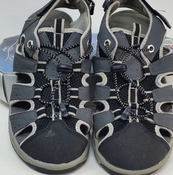 Ithasca rugged Sandles Waterproof CHARCOAL BLack MENS Size 9 EUC