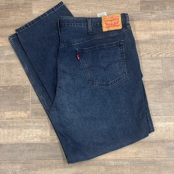 Levi's‎ Men's Dark Wash Straight Jeans Size W48xL36