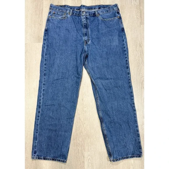 Levis 550 Relaxed Fit Jeans Men Size 42x32 Straight Leg Medium Wash Denim Casual