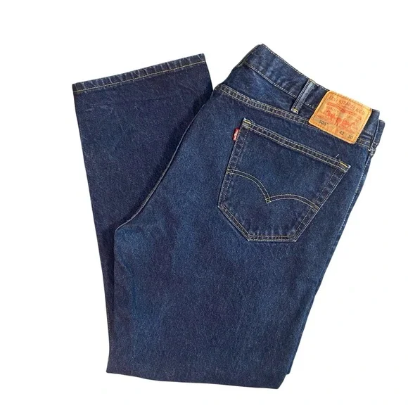Levi's 505 Regular Fit Blue Jeans Men's W42 L30 Straight Leg Cotton Denim