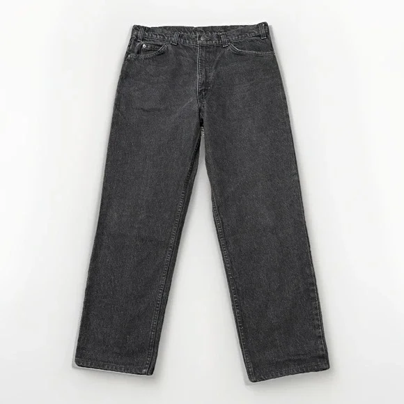 Vintage Levis‎ 540 Jeans Mens 36x31 Black Denim Gold Tab Made in USA (34x29)
