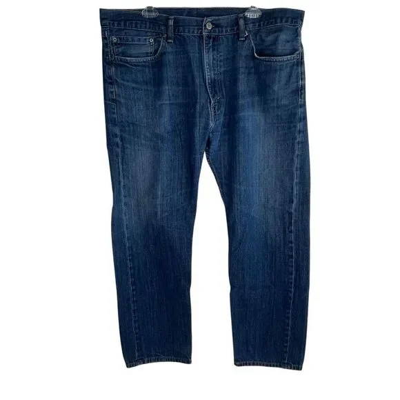 Levi's 505 Mens Regular Fit Straight Leg Denim Jeans Mid Wash Blue Size 40x32