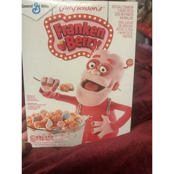 New Limited Halloween General Mills Jim Henson's FRANKEN BERRY Cereal 9.6oz
