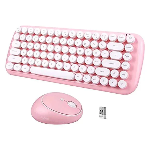 Letton Wireless Keyboard & Mouse Set | Pink | 2-Piece | NIB