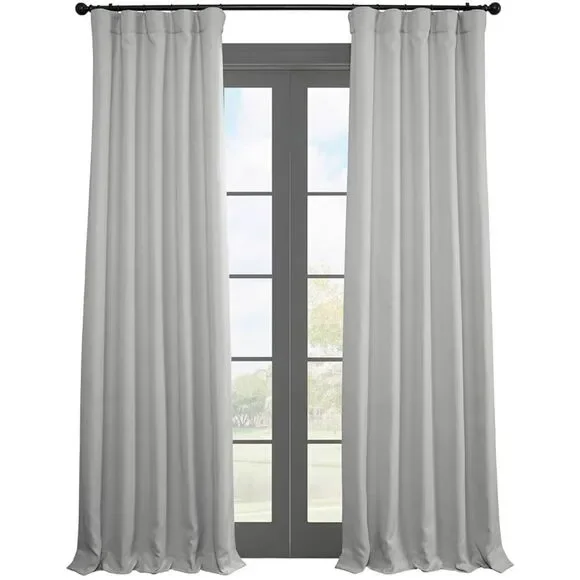 HPD Half Price Drapes Faux Linen Textured Room Darkening Curtains 96” 1 panel