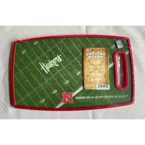 You The Fan Nebraska Corn Huskers Reversible Cutting Board NEW
