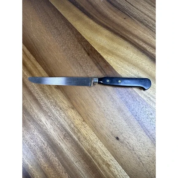 Vintage IMPERIAL‎ Stainless Serrated Grannys Kitchen Utility Knife Ebony Handle