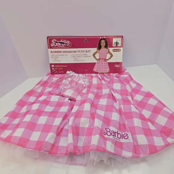 Barbie Pink Gingham Tutu Kit Halloween Costume