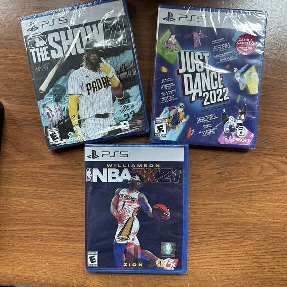 Sony PlayStation 5‎ MLB The Show 21 NBA 2K21 Just Dance 2022 New Sealed READ