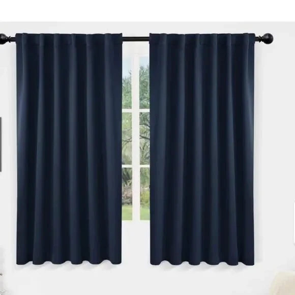 2 Panels, Navy Blue, 52x45 NEW