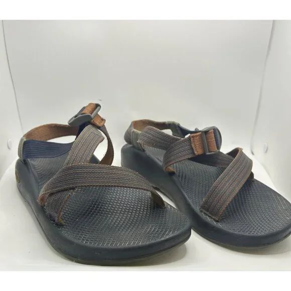 Chaco Mens Adjustable Strap Sandals Size M9 Black & Brown Durable Outdoor Footwe