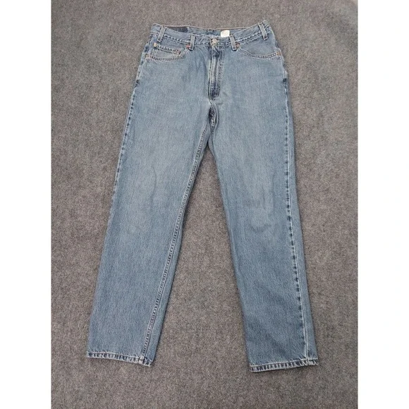 Vtg Levis 550 Jeans 34x31 (Tag 36x32) Blue Light Wash Y2K Relaxed Fit Cotton