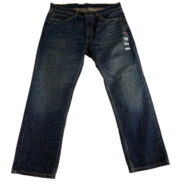 NWT Levi's 559 Relaxed Fit Jeans 36x30 Blue Denim Dark Wash Straight Whiskered