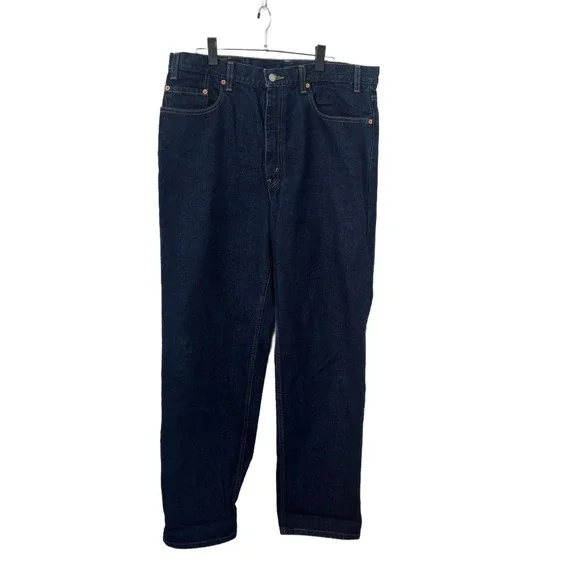 Levis 550 Relaxed Fit Jeans Mens 38x32 Dark Wash Indigo Blue Denim‎ 100% Cotton