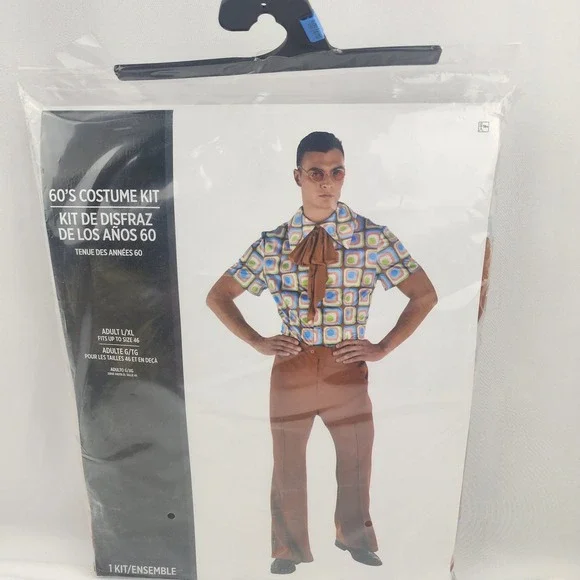 60s‎ Men's Costume Kit L/XL Retro Mod Man Suit Yourself Halloween Groovy