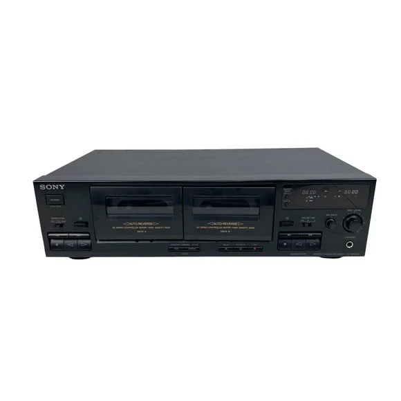 Sony TC-WR465 Stereo Double Cassette Deck Auto Reverse Dolby B C Black Tested