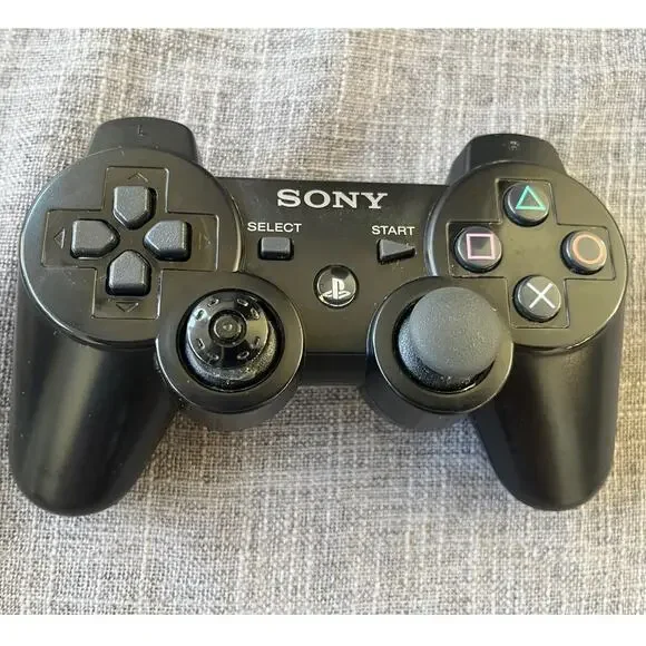 SONY PLAYSTATION 3 PS3‎ SIXAXIS DUALSHOCK BLACK WIRELESS CONTROLLER GENUINE OEM