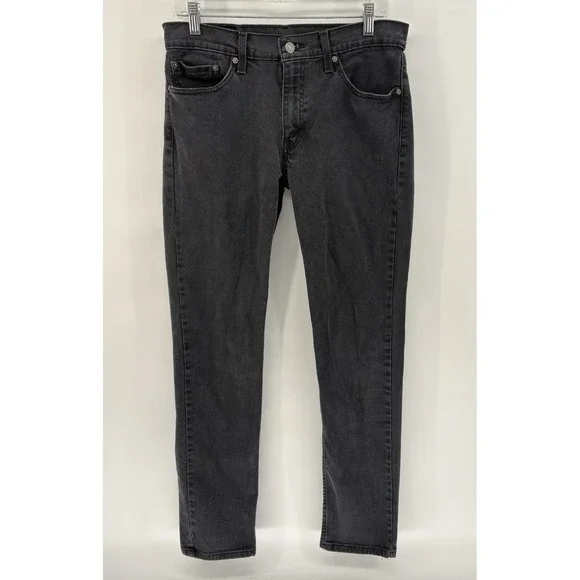 Levis 511 Jeans Mens 32x34 Fits 32X33 Black Slim Fit Straight Leg Stretch Denim
