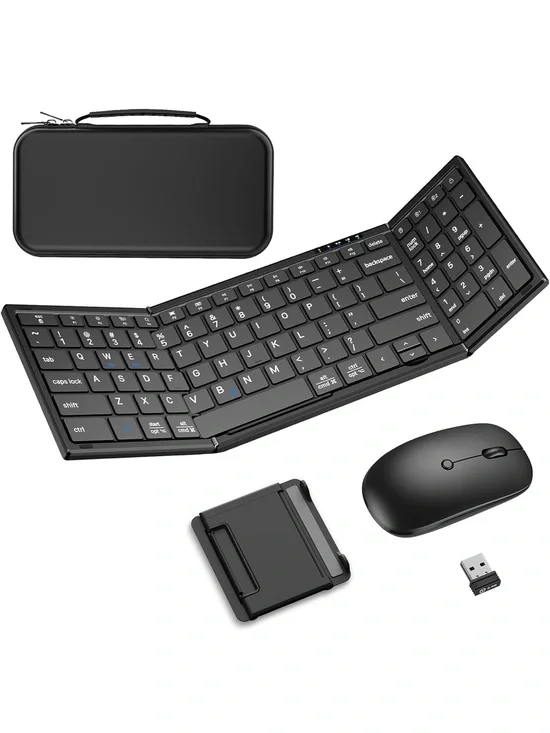Foldable Wireless Keyboard and Mouse Set