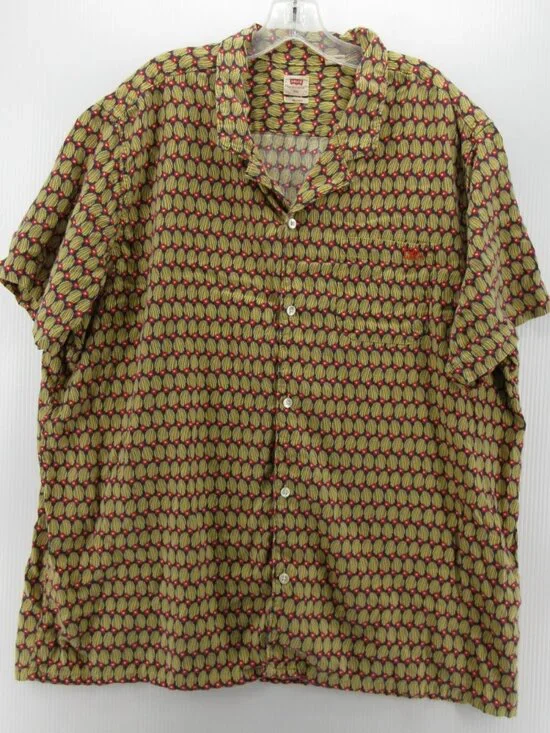 Levis Shirt XXL Button Up Relaxed Fit Lyocell Summer Resortwear AOP
