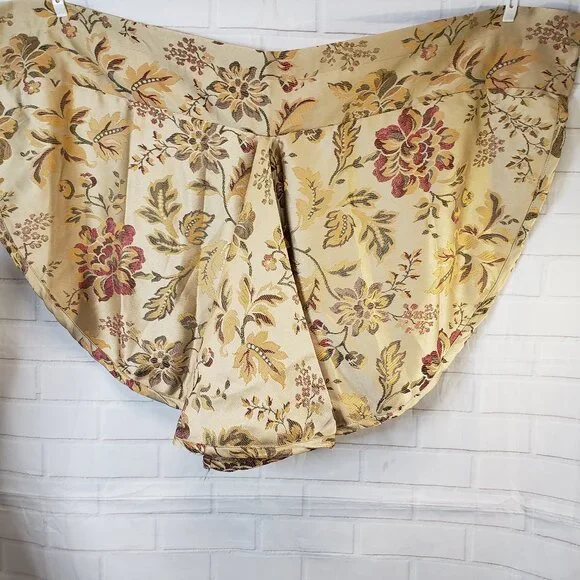 Beautiful Waverly Navarra Beige Green and Pink Floral Window Valance