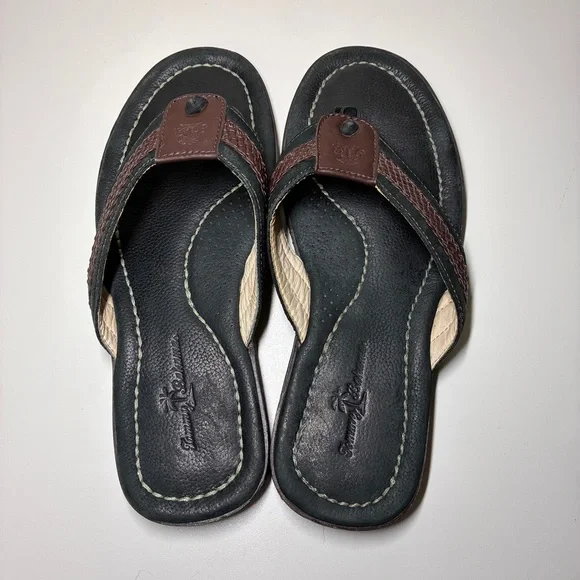 Tommy Bahama Men's Leather Sandals with Brown Accents