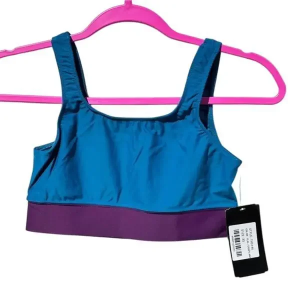 Theatricals‎ teal eggplant purple dancewear dance crop top adult XS NWT