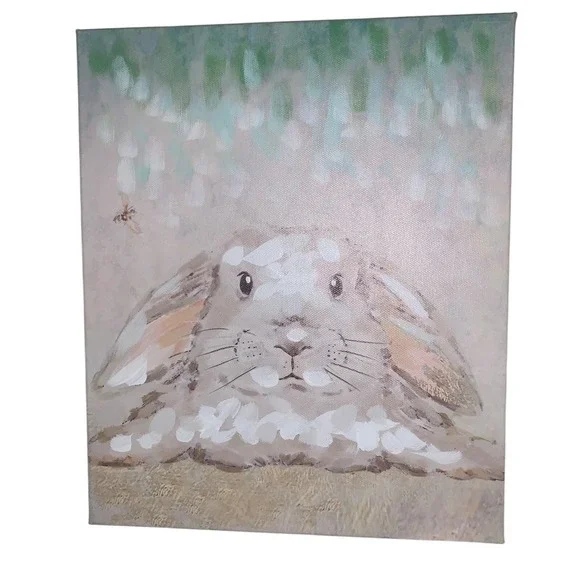 Pier 1 Bunny Rabbit Canvas Wall Decor 10