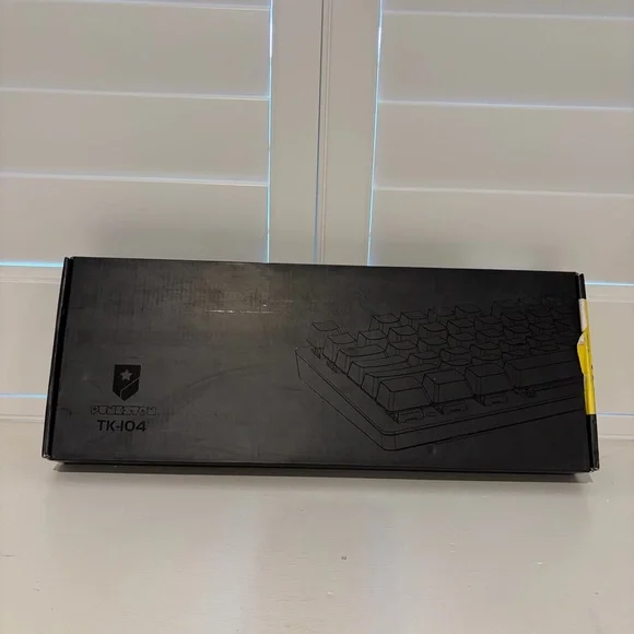 NIB Punkston TK-104 Black Mechanical Gaming Keyboard With Red Lights