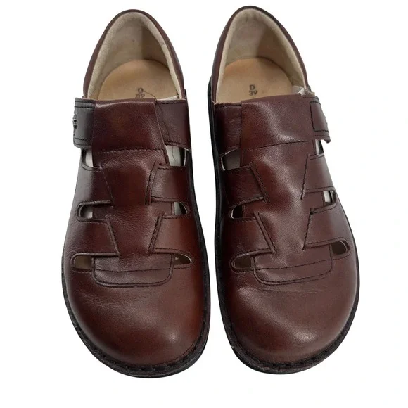 Finn Comfort Fisherman Sandals Mens 39 Brown Leather German Gorpcore Granola