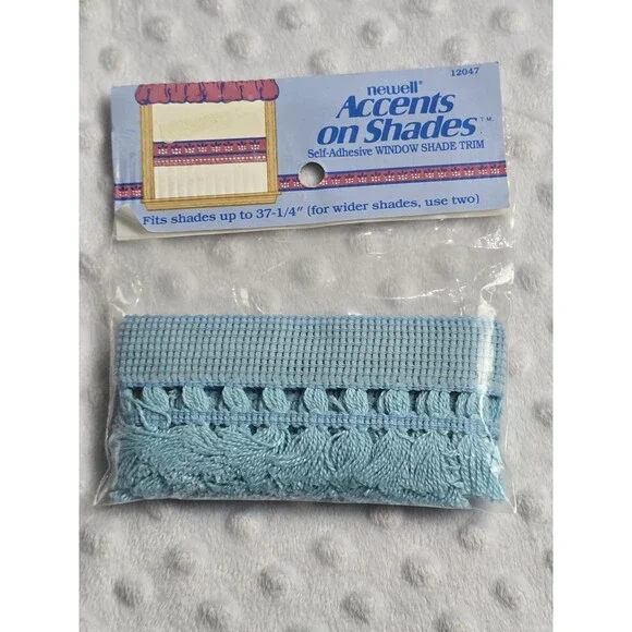 Vintage Fringe Teal Newell New Accents On Shades Self Adhesive Window Shade Trim