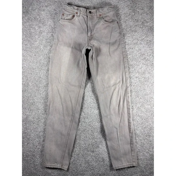Levis 550 Relaxed Tapered Leg Jeans‎ Mens W30 L34 (28x33 measured) Gray (READ)