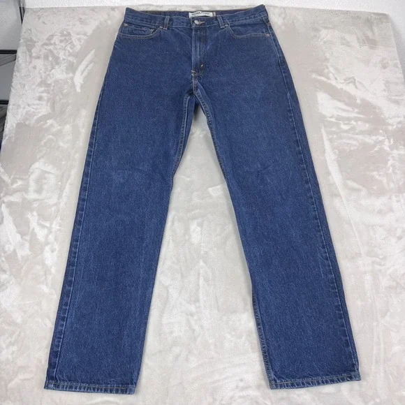 Levis 505 Jeans Mens 36x34 Blue Denim Straight Leg Workwear Cotton Americana Y2K