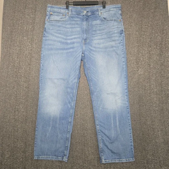 Levis 559 Jeans Mens 44x32 (Meas 42x29) Blue Straight Leg Relaxed Fit Light Wash