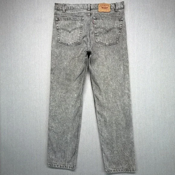 VTG Levis 505 Jeans Mens 38x32 (Fits 36x30) Stone Acid Wash Denim Made USA 80s