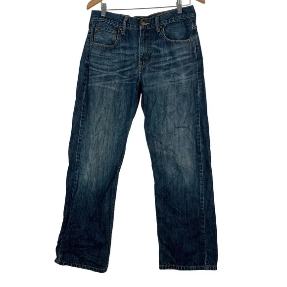 Levis 505 Regular Fit Jeans Mens‎ 31x32 Dark Wash Denim Pants Classic
