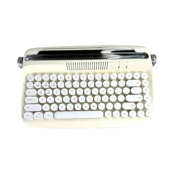 Actto & YUNZII B303 Retro Mini Bluetooth Keyboard Light Yellow