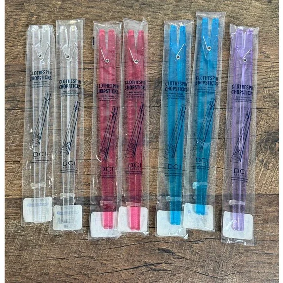 Kids Chopsticks Set of 7 Multicolor Container Store DCI Clothespin