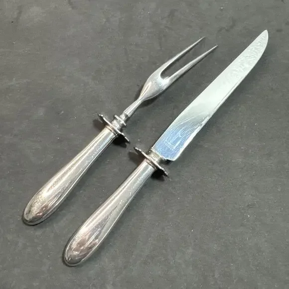 Priscilla Alden by Watson Sterling Silver Steak Carving Set 2pc Knife 10 1/4